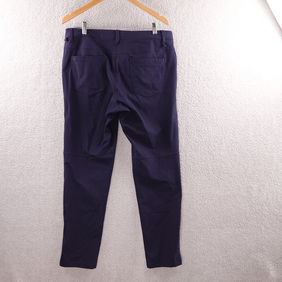 Lululemon Lab Men Navy Blue ABC Style Technical Tapered Pants Size 34x30 Stretch - Picture 3 of 9